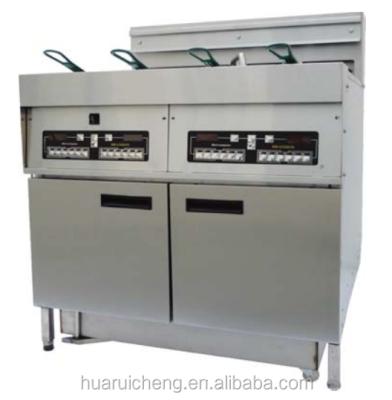 China Stainless Steel Fast Food Restaurant Electric Double Tank Deep Fryer for sale