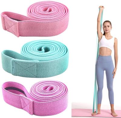 China 2021 Non Slip Extra Long Durable Resistance Bands , High Quality Cotton Bands For Exercise Fabric 82 INCH for sale