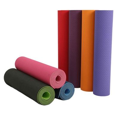 China Tape Yoga Mats Black Gray Rubber Tpe Material Eco - Friendly Yoga Mat for sale