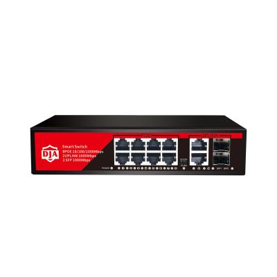 China POE 8 port full gigabit 10/100/1000mbps non-managed poe switch with 2 SFP for sale