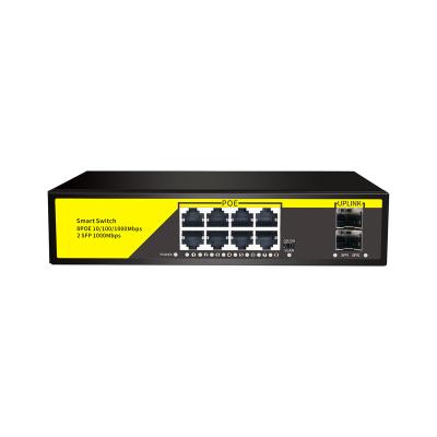 China Hot Selling High Quality CCTV Surveillance Security System OEM/ODM 8 Port Fiber Gigabit PoE Switch For HD CCTV System for sale