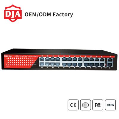 China POE 24+2 port giga 1000mbps poe switch with ieee8023ataf for sale