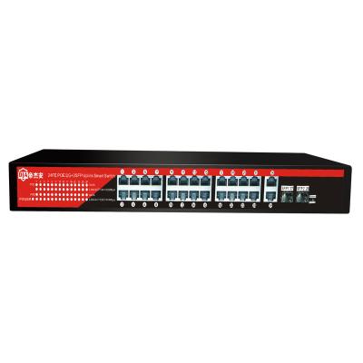 China POE fast 24 port gigabit 10/100/1000mbps poe switch with ieee8023ataf for sale