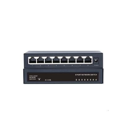 China Desktop CCTV Surveillance Security System Iron Case 8 Port 10/100M Fast Ethernet Switch Factory Directly for sale