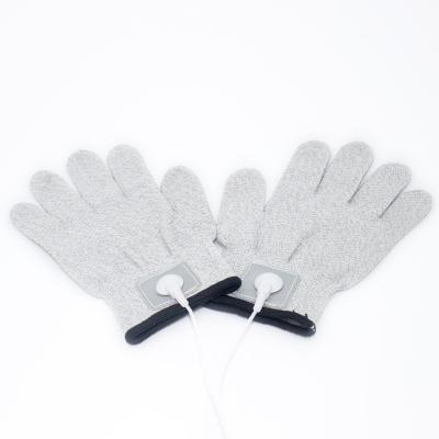 China 15% Silver Fiber and 85% Nylon/85% High Integration Ten EMS Therapy Kit Digital Fiber Machine Silver Fiber Massage Gloves Custom for sale