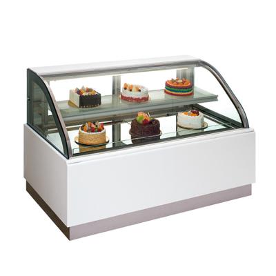 China Double-temperature Commercial chocolate display case food refrigerated drawer cake display case for sale