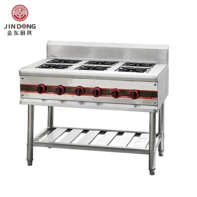 China Durable;Eco-friendly;easy clear Commercial restaurant high fire gas liquid 6 burner gas stove for sale