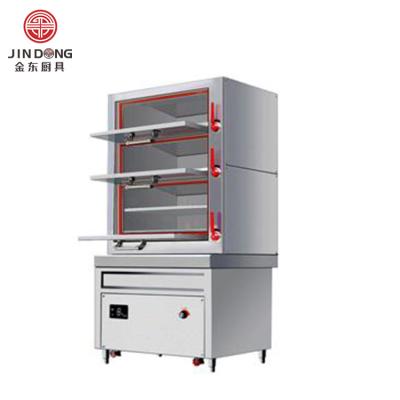 China Food Shop Commercial Kitchen Equipment Fully Automatic Intelligent Three-Door Steamed Vegetable Stew Soup Cabinet Electric Gas Steaming Ca for sale