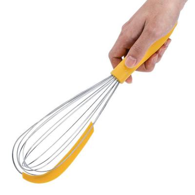 China Sustainable 12inch Wire Egg Beater With Silicone Scraper Ball Beat Suitable For Large Kitchen Mixing Dining Restaurants for sale