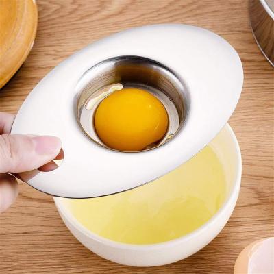 China Kitchen Instrument Viable Egg Separators Egg Filter Premium 304 Stainless Steel Egg Yolk Separator for sale