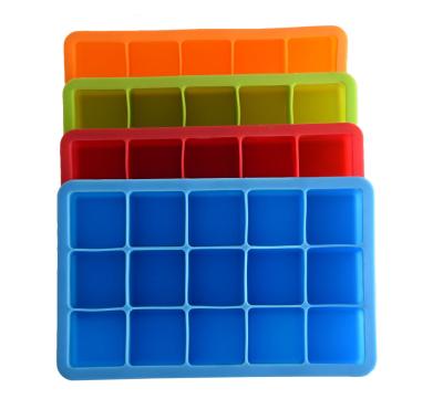 China Sustainable Ice Cube Tray Silicone Ice Trays Easy Free 15 Flexible Ice Cube Molds, Freezer Crushed Stackable Ice Trays For Whiskey for sale