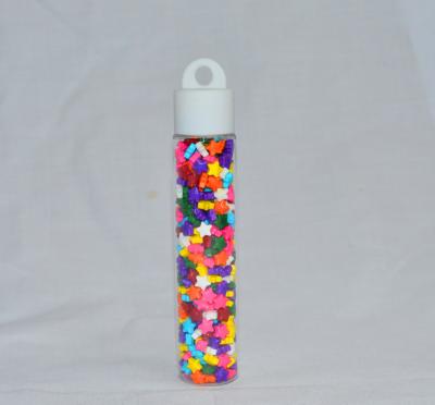 China Cake Sprinkles Decoration on Top Mini Rainbow Candy Stars Edible Cake Sprinkles with Hanging Tube for sale