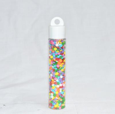 China Cake Sprinkles Decoration on Top Mini Rainbow Candy Confetti Edible Cake Sprinkles with Hanging Tube for sale