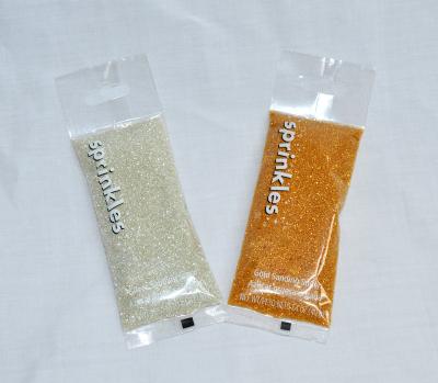 China Cake Sprinkles Decoration On Top Gold / Silver Sanding Sugar (40mu) Edible Cake Sprinkles In Pouch for sale