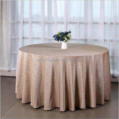 China Wholesale Oilproof Household Jacquard Polyester Damask Table Cloth Fabric for sale