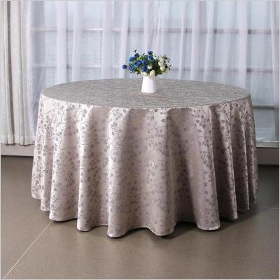 China Oilproof Wedding Wholesale Jacquard 120 Round Tablecloth Fabric for sale