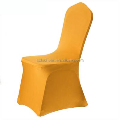 China Washable Banquet Gold Spandex Chair Covers for sale