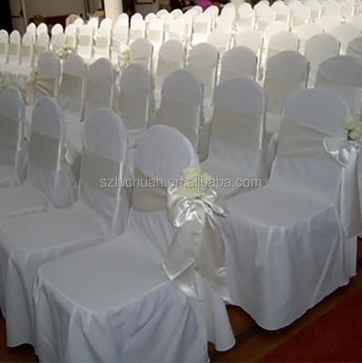 China Romantic Wholesale Cheap Universal White Chair Covers For Dining Chair for sale