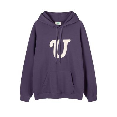 China Breathable Plush 350G Unf Letter Loose Heavy Foam Printed Hoodie 2023 Fall/Winter New for sale