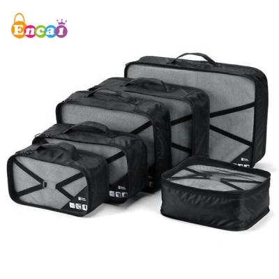 China Fashion Encai Amazon Travel Luggage Storage Bags Organizer Set 6 in 1 Cube Packing Set for sale