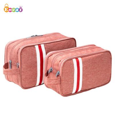 China Korean Fashion Encai Hand Multi-Layer Cosmetic Bag Travel Toiletry Multifunctional Organizer Bag for sale