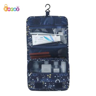 China Unique Encai Pattern Fashion Cosmetic Bag Hot Style Hanging Toiletry Bag for sale