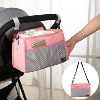 China Single Pack Encai Star and Stroller Organizer Bag Hanging Baby Striped Diaper Bag Organizer for sale