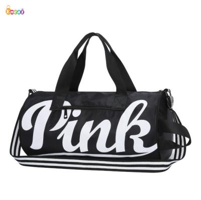 China PINK Fashion Encai Duffel Bag Fashion Sports Shoulder Bag Weekend Sequin Decorative Tote Bag for sale