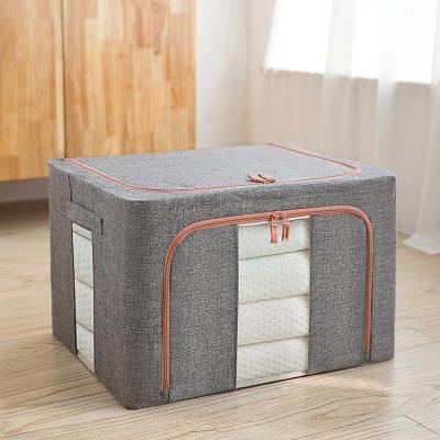 China Encai Sustainable Household Clothes Storage Box With Clear Window Toy And Quilt Storage Case for sale