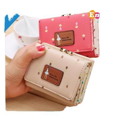 China Cute Encai Girl's Purse Small PU Wallet Teens Waterproof Students Wallet for sale