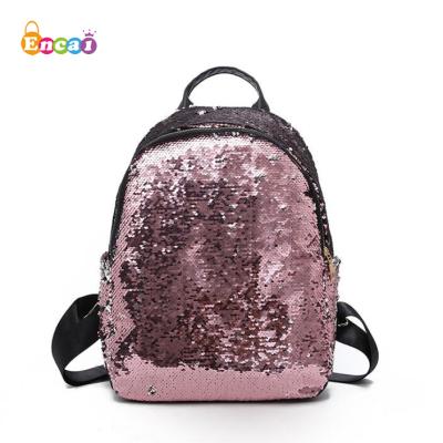 China Fashion Mermaid Paillette Backpacks Encai Reversible Sequins Mermaid Casual Backpacks Women Reversible Magic Sequined Student for sale