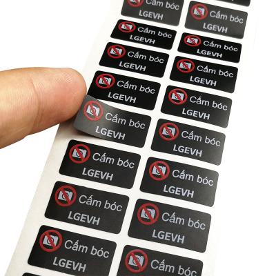 China Security Waterproof Mobile Warning Sticker Camera Vinyl Security Sticker Label for sale