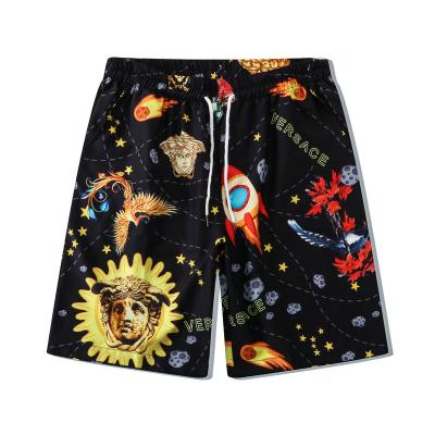 China 2022 New Anti-wrinkle Sports Men's Shorts Running Summer Elastic Space Printing Shorts Fashion Casual Fabric Fedex for sale