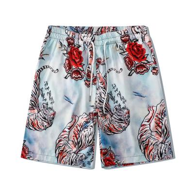 China 2022 New Anti-wrinkle Sports Men's Shorts Running Summer Custom Made Fedex Tiger Print Elastic Fabric Fashion Shorts for sale