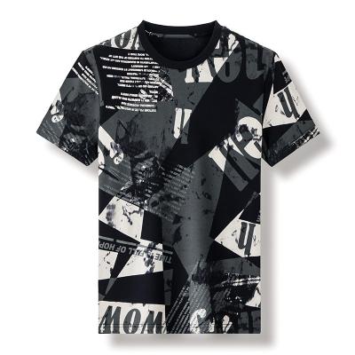 China 2022 Breathable New Summer Shorts Sleeved T-shirt Boys Round Neck Digital Printing Top Trend Short Sleeved T-shirt for sale