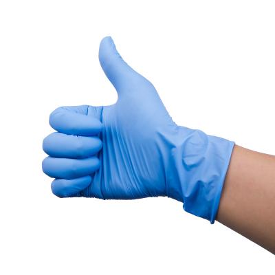 China 100 Pieces Comfortable Nitrile Gloves Disposable Blue Thin Nitrile Gloves Solid Kitchen Home Use for sale