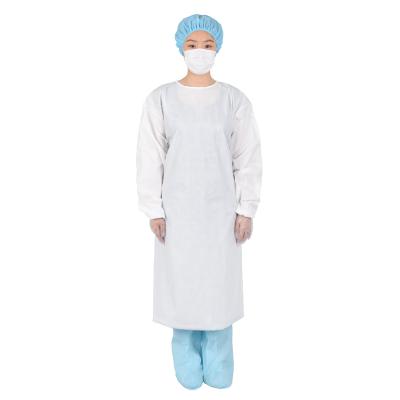 China Leakage of PP + PE. Disposable Chemotherapy Film Isloation Gowns For Patient And Hospital Chemotherapy Nonwoven Sterile Hospital Medical Gowns for sale