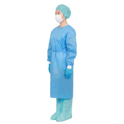 China Harmful Block Splashes Level 1 SMS Isolation Gown Disposable Non-Sterile Safety Clothing For Hospital Working Uniform Coveralls for sale