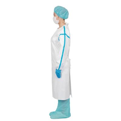 China Breathable Disposable Dust Proof Water Proof Isolation Gown Antivirus Protective Gown Anti Virus Coverall Apron Safety Working Cloth for sale