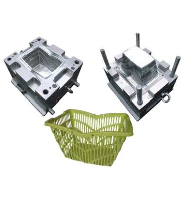 China Steel Shopping Fruit Basket Mold Plastic Vegetable Basket Injection Mold for sale