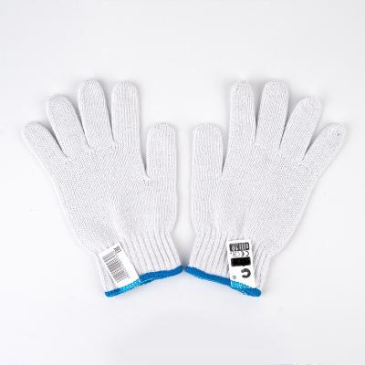 China Anti-Slip Cotton Knitted Safety Working Gloves With Sewing Label for sale