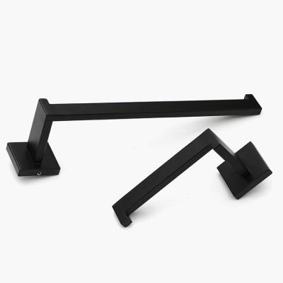 China Manufacturers Supply Modern Towel Rack Set 304 Stainless Steel Bathroom Hook Black Bathroom Hardware Pendant for sale