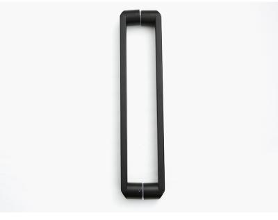 China Modern high quality stainless steel door handle black door handle office security door hotel glass door handle for sale