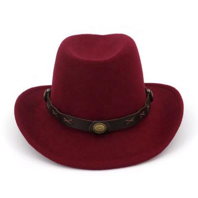 China Image High Grade And Colors Customized Wholesale Low Price Cowboy Red Western Hard Hat Men Cowboy Hats for sale