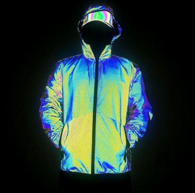 China Fashionable Glow Hi Vision QUICK DRY Safety Cycling Reflective Jacket Anorak Reflective Jacket for sale