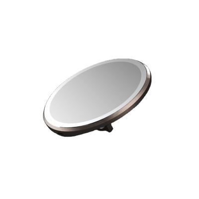 China USB Rechargeable Lighted Vanity Pocket Makeup Mirror With LED Light No Strobe Glow Adjustable Mirror for sale