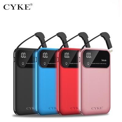 China Ultra thin LED display digital display mobile phone charger mini CYKE comes with a mobile power line for sale