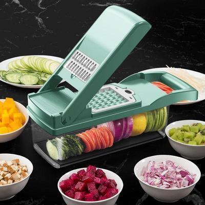 China Viable Food Chopper Vegetable Fruit Cheese Onion Chopper Slicer Dicer Tomato Grater 12 in 1 Veggie Chopper Salad Potato Slicer for sale