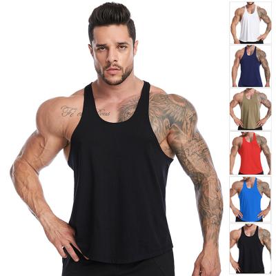 China Mens I-Beam Fitness Sleeveless Knitwear QUICK DRY Knitwear 2023 Europe and America Running Basing Sports Knitwear for sale