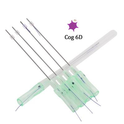 China Beauty injection absorbable suture barbed antiaging pdo thread Cog 6D 19G face lift for sale